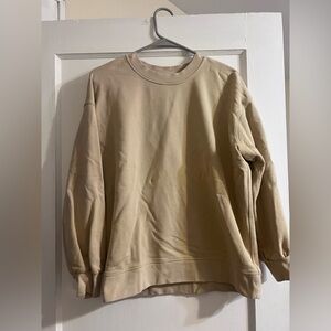 Lululemon tan crew neck